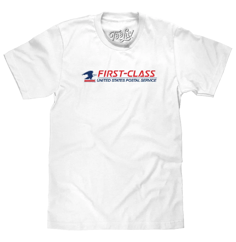 Men’s short-sleeve drift tees-USPS First-Class Mail Logo T-Shirt - White