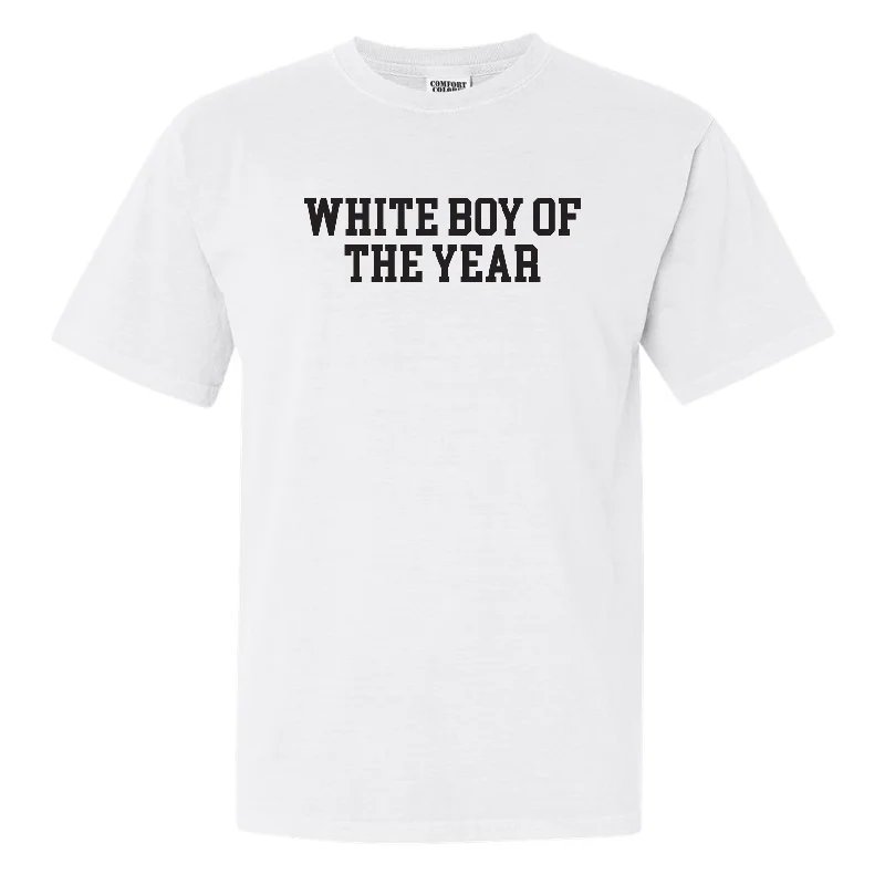 Men’s short-sleeve coastal shirts-White Boy Of The Year Tee