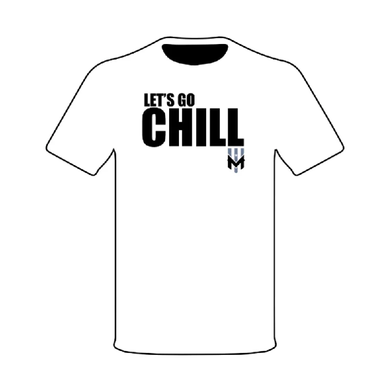 Men’s short-sleeve hybrid tops-Wind Chill White Let's Go Chill T-Shirt